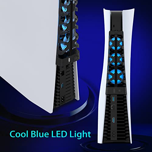 PS5 Cooler Fan with LED Light and USB Port