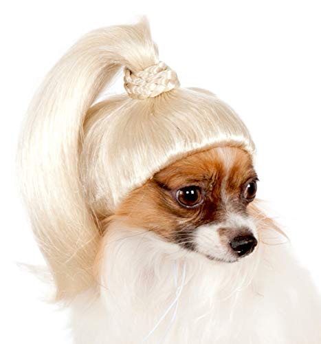 Blonde Ponytail Wig for Small/Medium Pets