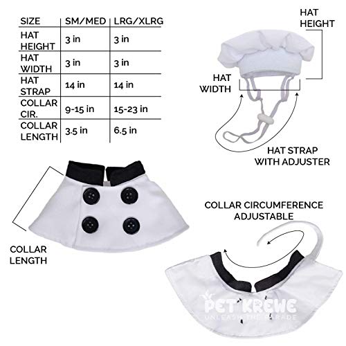 Pet Krewe Chef Costume for Dogs, Sizes S-XL