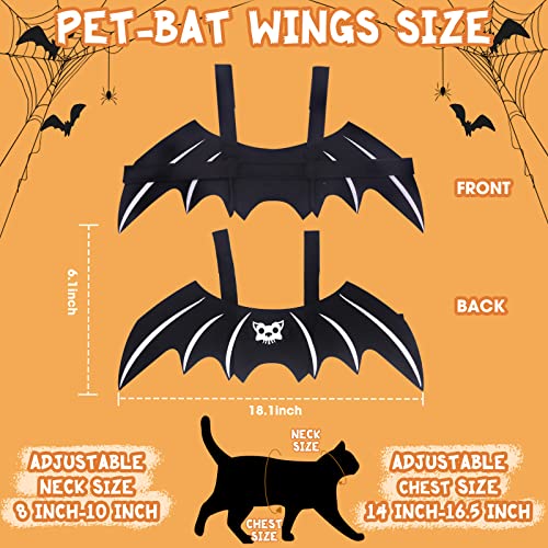 Bat Wings and Wizard Hat Cat Costume Set