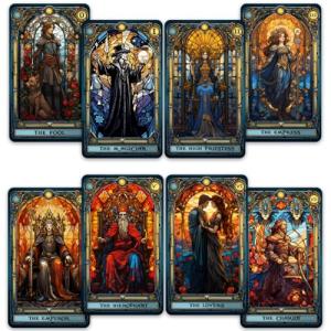 Stained Glass Tarot Cards with Foil Edges