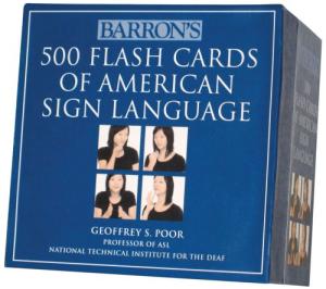 500 American Sign Language Flash Cards Set