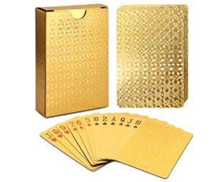 Waterproof Gold Poker Playing Cards for Parties