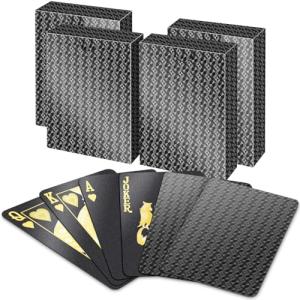 Waterproof Black Diamond Playing Cards - 4 Pack