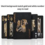 Joyoldelf Waterproof Black Playing Cards - 2 Decks