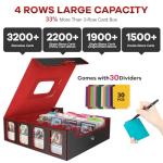 Gomyrod 3200+ MTG Deck Storage Box with Dividers