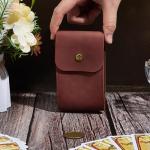 Calfovera Leather Playing Card Case for Travel