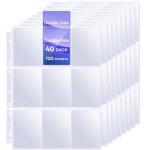 40 Pack 9-Pocket Card Protector Pages for Binders