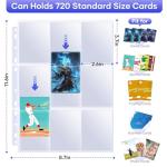 40 Pack 9-Pocket Card Protector Pages for Binders