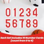 TopTie Portable Numbered Score Board Cards Set