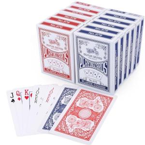 LotFancy 12 Pack Poker Playing Cards - Blue & Red