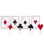 8-Piece Poker Card Enamel Brooch Pin Set