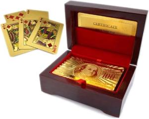Luxury 24K Gold Foil Poker Playing Cards Set