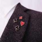8-Piece Poker Card Enamel Brooch Pin Set