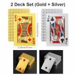 Waterproof Playing Cards Set – Gold & Silver