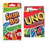 Skip Bo and Uno Card Game Bundle
