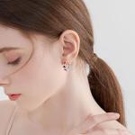 Poker Card Hearts and Spades Hoop Earrings