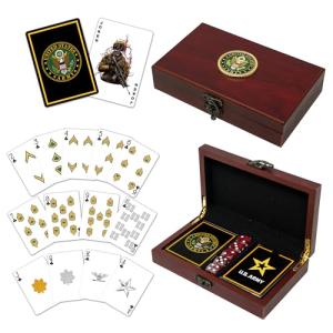US Army Playing Cards and Dice Gift Set