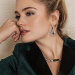 Poker Card Earrings and Necklace Set for Women