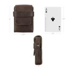 Classic Leather Playing Cards Case in Bourbon Brown