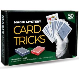 50 Card Tricks Kit with 2 Decks of Cards