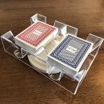 Yuanhe Rotating Playing Card Holder Tray - 2 Decks