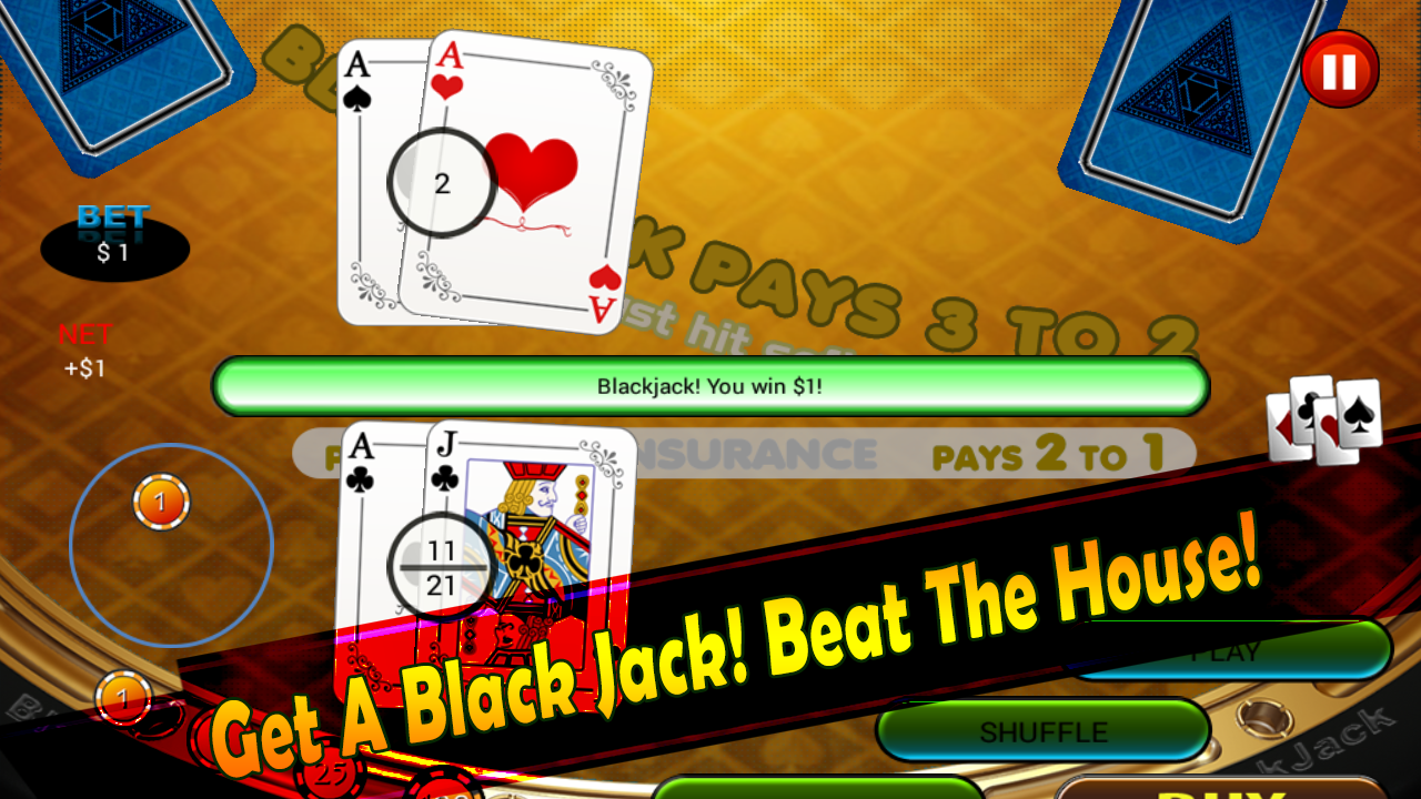 Blackjack 21 Free - Vegas Casino Card Game App