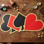 Jumbo Gold Casino Playing Cards - Party Decor