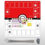 Extalas 2-Player Trading Card Game Playmat with Counters