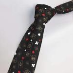 Men's Novelty Tie with Poker and Card Design