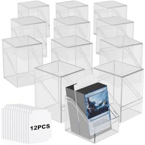 Mlikero 12-Pack Acrylic Card Deck Boxes