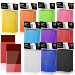 1000 Card Sleeves in 10 Colors for Protection
