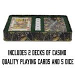 Mossy Oak Deer Playing Cards and Dice Set
