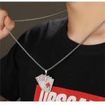 Hip Hop Playing Card Necklace and Earrings Set