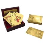 Luxury Waterproof Gold Playing Cards with Gift Box