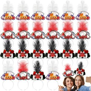 Casino Night Tiaras with Dice and Feathers