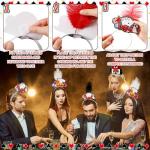 Casino Night Tiaras with Dice and Feathers