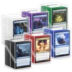 6 Pack Clear Card Deck Boxes with Sleeves