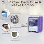 6 Pack Clear Card Deck Boxes with Sleeves