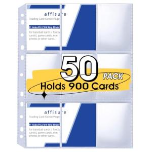 9 Pocket Card Sleeves for 900 Cards - 50 Pack