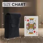 Black Leather Playing Card Case for Poker & Bridge