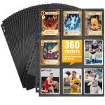 20 Pack Black Trading Card Sleeves for Binders