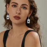 Poker Heart Earrings and Necklace Set for Women