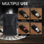 Black Leather Playing Card Case for Poker & Bridge