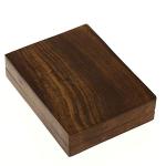 Handmade Wooden Playing Card Box with 2 Decks