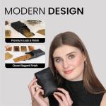 Black Leather Playing Card Case for Poker & Bridge