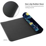 Starry Night Black Cat MTG Playmat 24x14 Inches