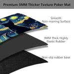 Starry Night Black Cat MTG Playmat 24x14 Inches