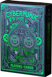Cyberpunk Green Cardistry Playing Cards with e-Book
