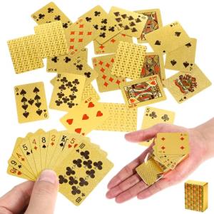 Mini Gold Waterproof Playing Cards – 2 Decks